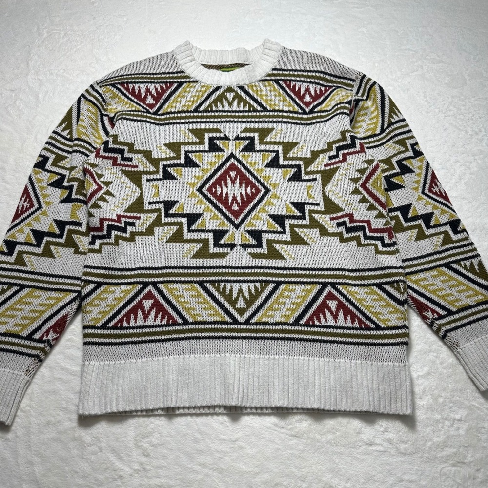 Urban Outfitters Mens Medium Geometric Aztec Knit Sweater Pullover OHanlon Mills